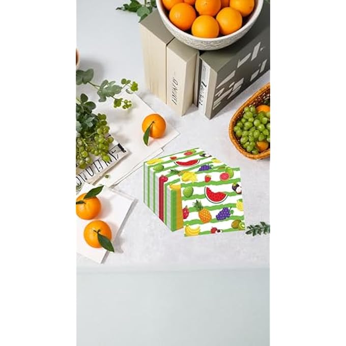 FRUIT PAPER NAPKINS SET40PCS, WATERMELON, STRAWBERRY, LEMON DESIGN FOR SUMMER PARTIES, WEDDINGS, BIRTHDAYS, BABY SHOWERS - Image 5